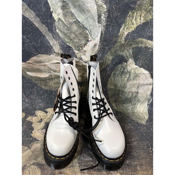 Dr. Martens Other - NEW Dr. Martens Jadon 8-Eye White Boot Size Mens 9 Ladies 10